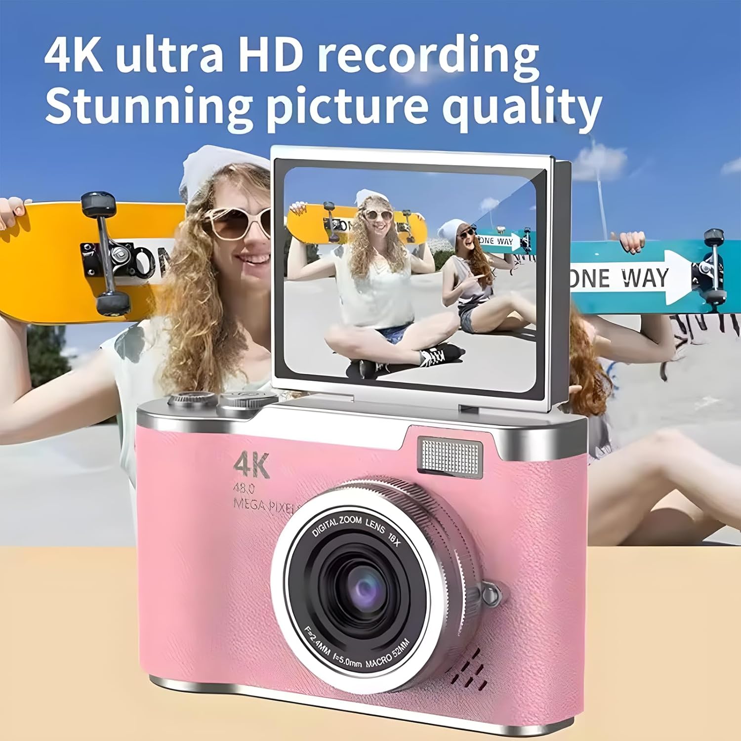 4K Foldable Screen Digital Camera