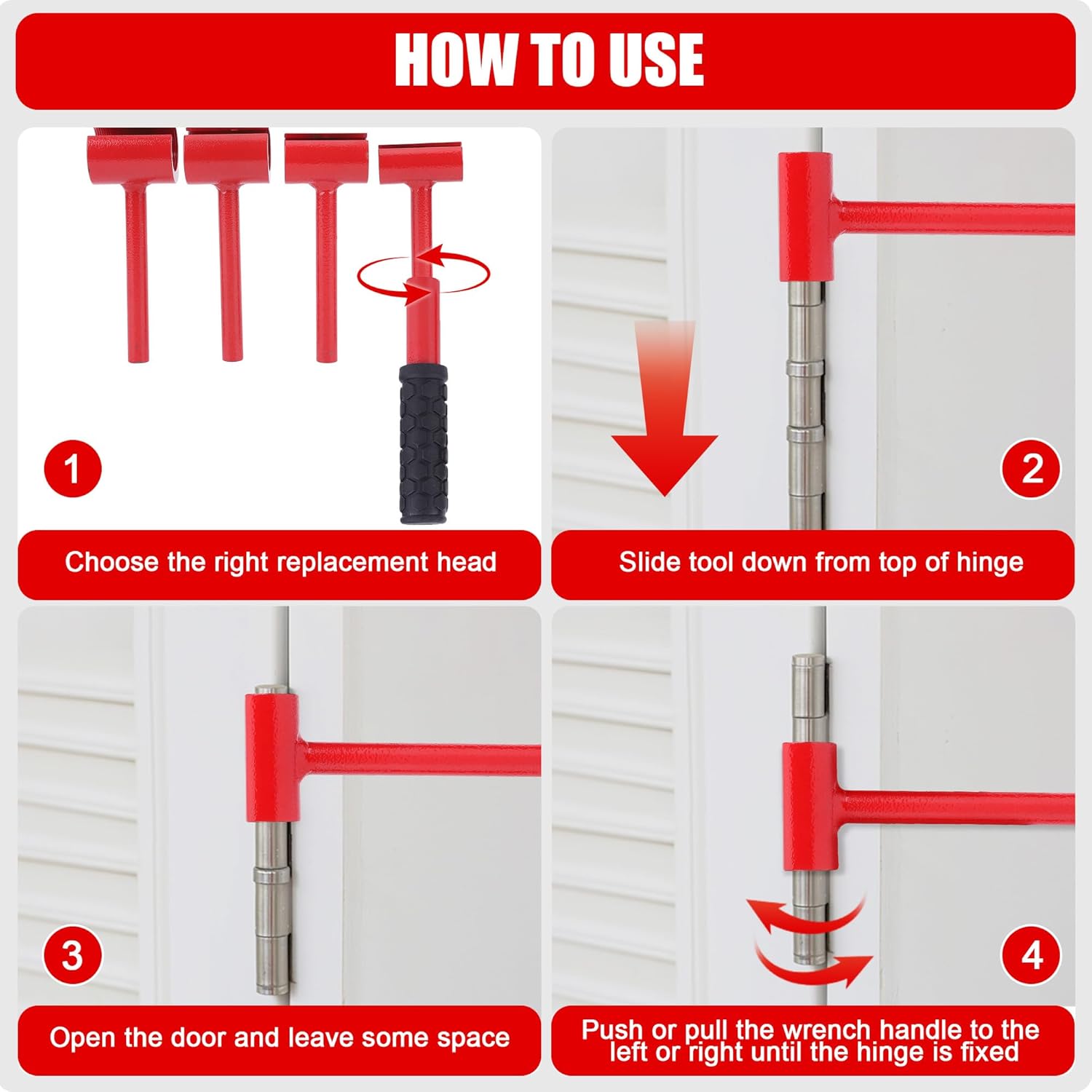 4-Piece Door Hinge Adjustment Wrench Set