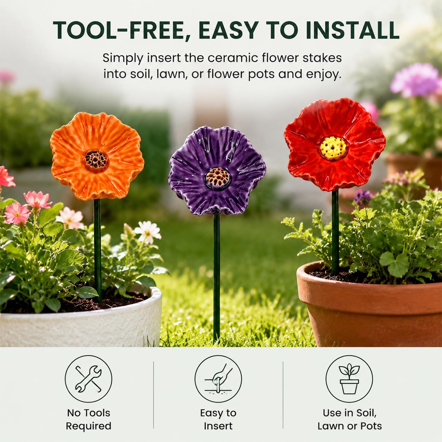 🐝 Bee Watering Garden Stake - A Beautiful Little Oasis for Bees, Butterflies & Pollinators 🌼