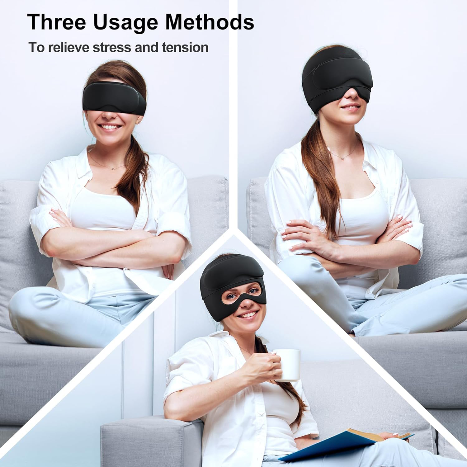 2‑in‑1 Migraine Relief Cap with Gel Eye Mask