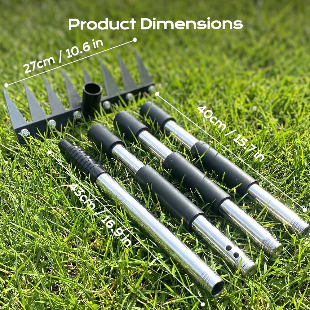 Multi-Purpose Carbon Steel Garden Rake