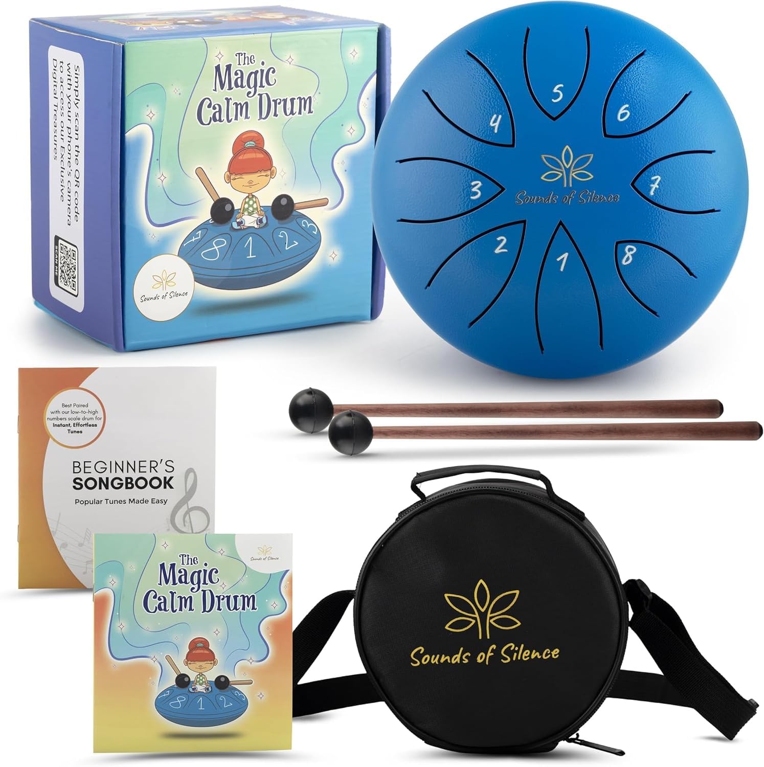 Kids’ Calming Steel Tongue Drum Set