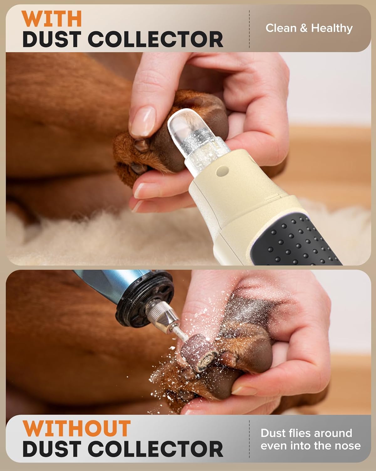 7-Speed Silent Pet Nail Grinder