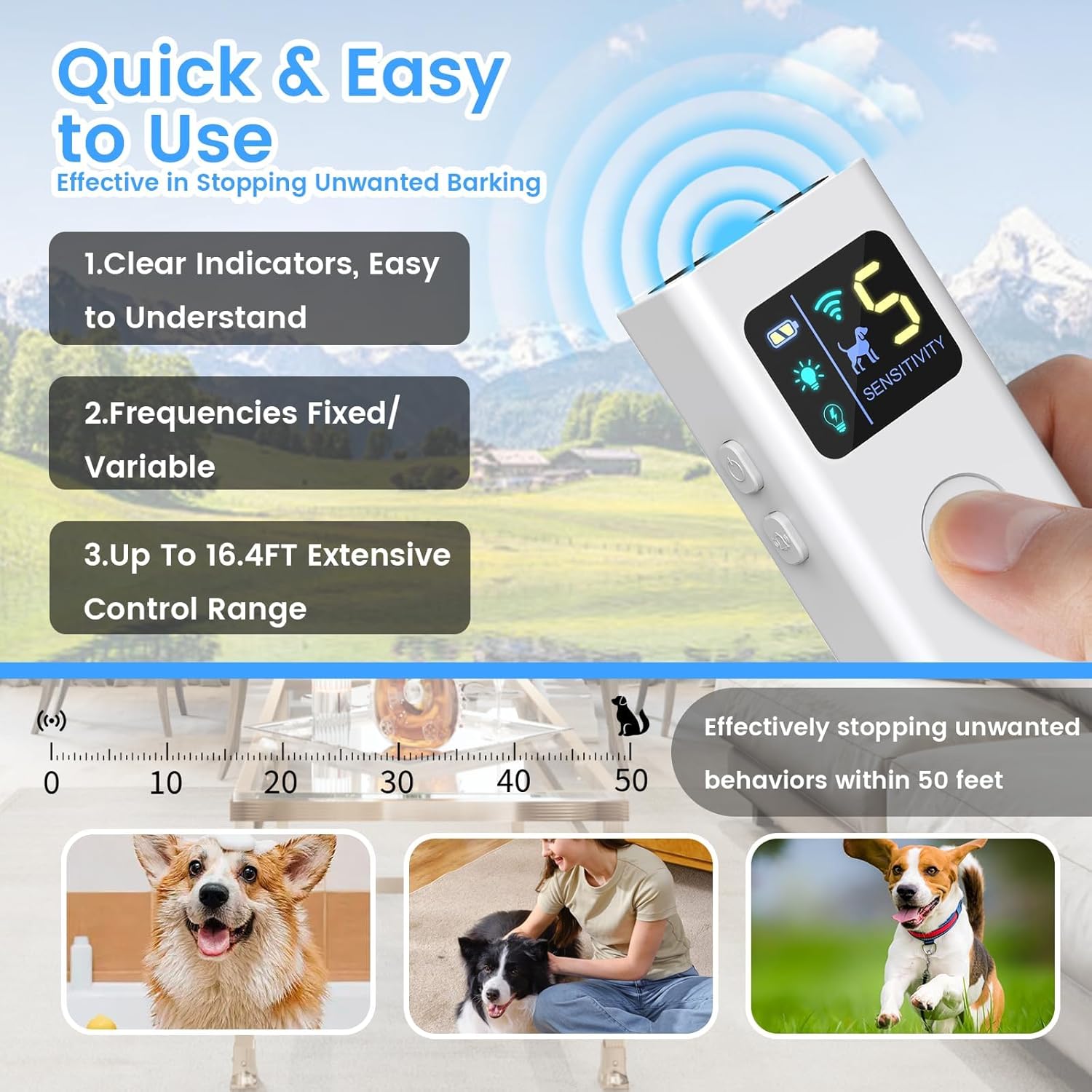 Dog Bark Deterrent Devices Safe for Human & Dogs