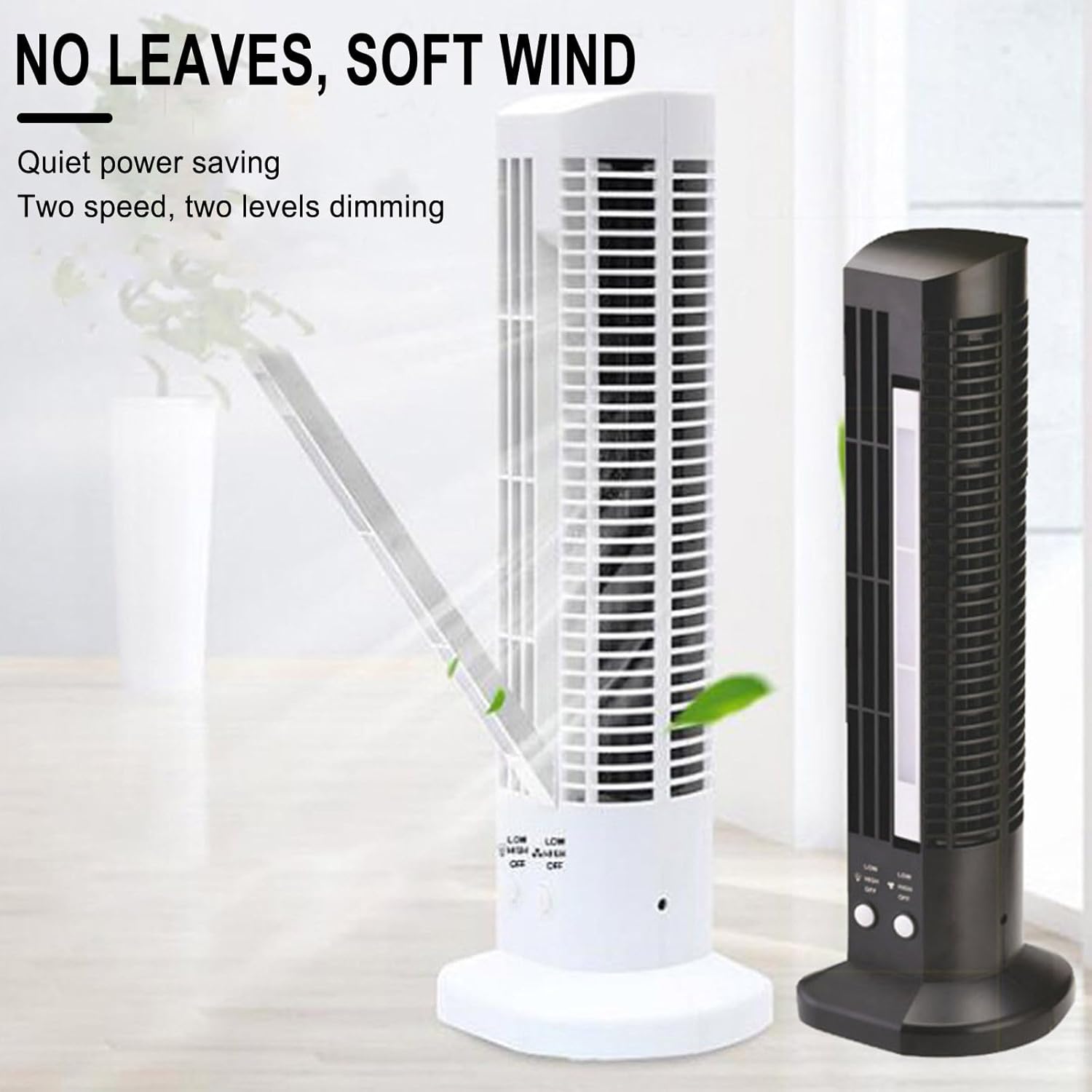 Portable Floor Fan Cooling Tower Fan With Led Light