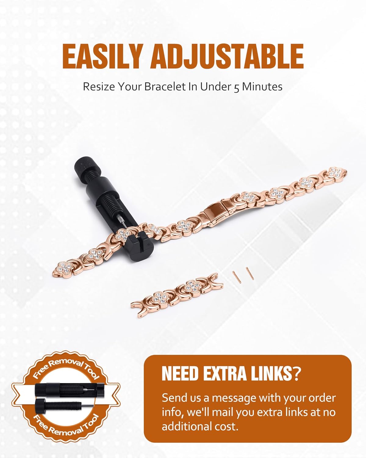 🍀Copper Bracelets for Women Pure Copper Magnetic Bracelet with 3800 Gauss Effective Magnets Trendy Stack Bangle Stretch Bangle