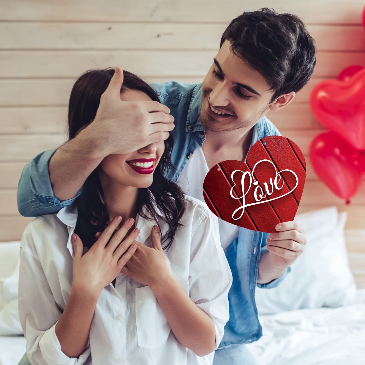 ❤Valentine's Day Love Sign Wooden Door Sign Decoration