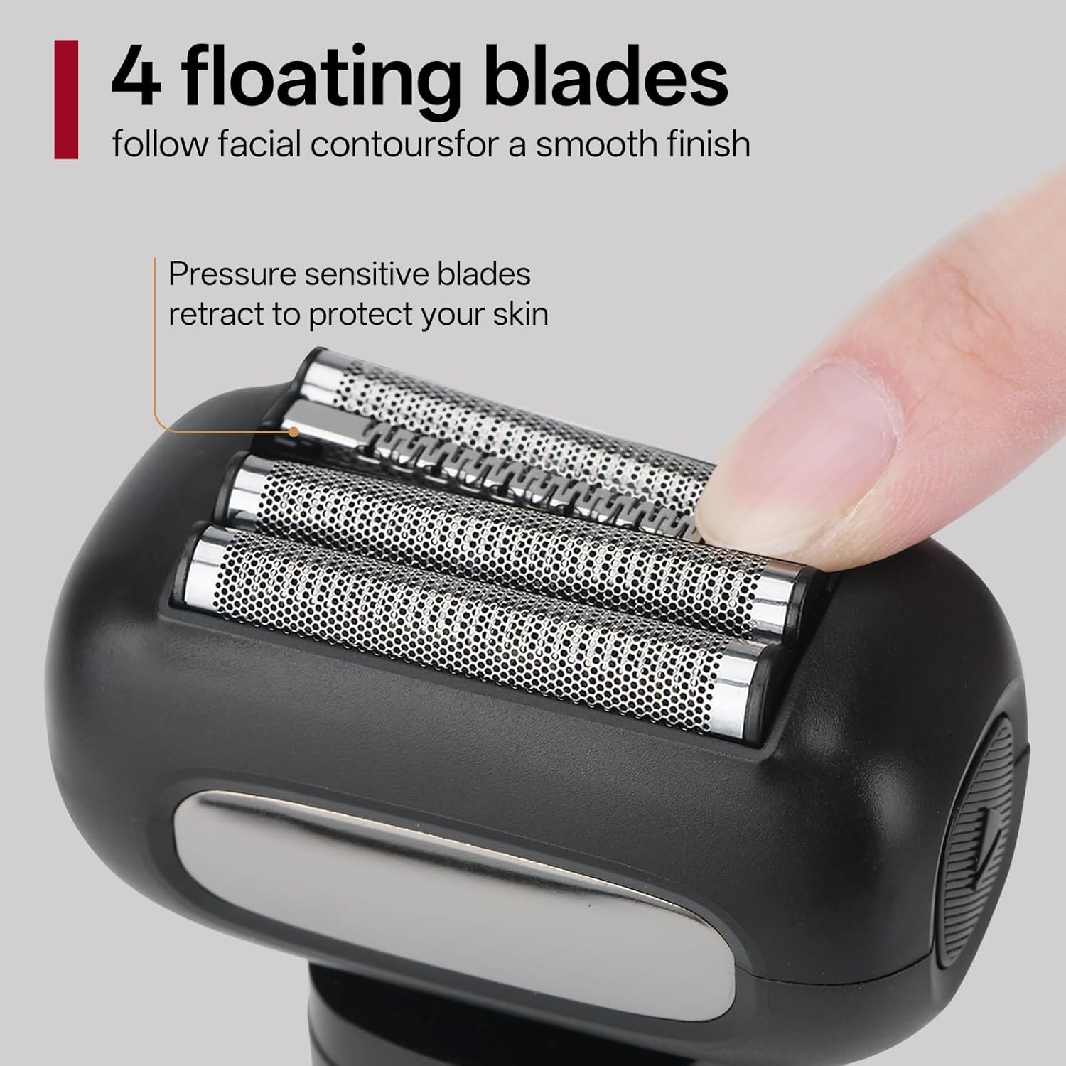 Premium Titanium Antibacterial Four-Blade Floating Shaver