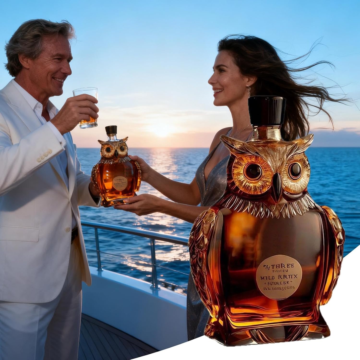 🦉 Owl Whiskey Decanter