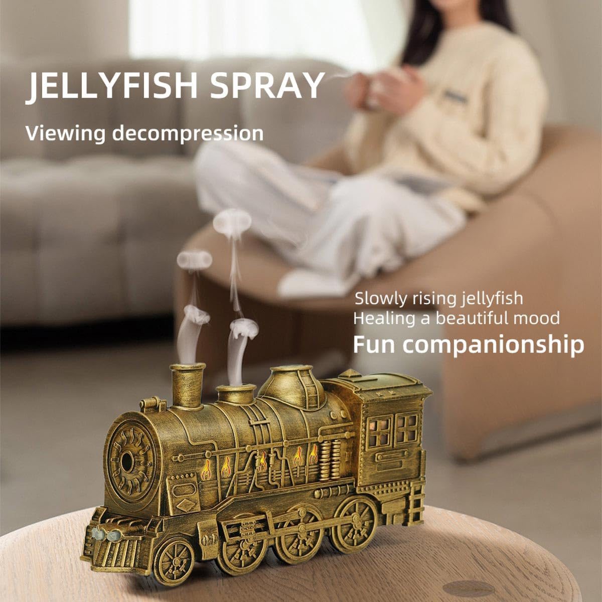 🚂 Vintage Train Essential Oil Diffuser