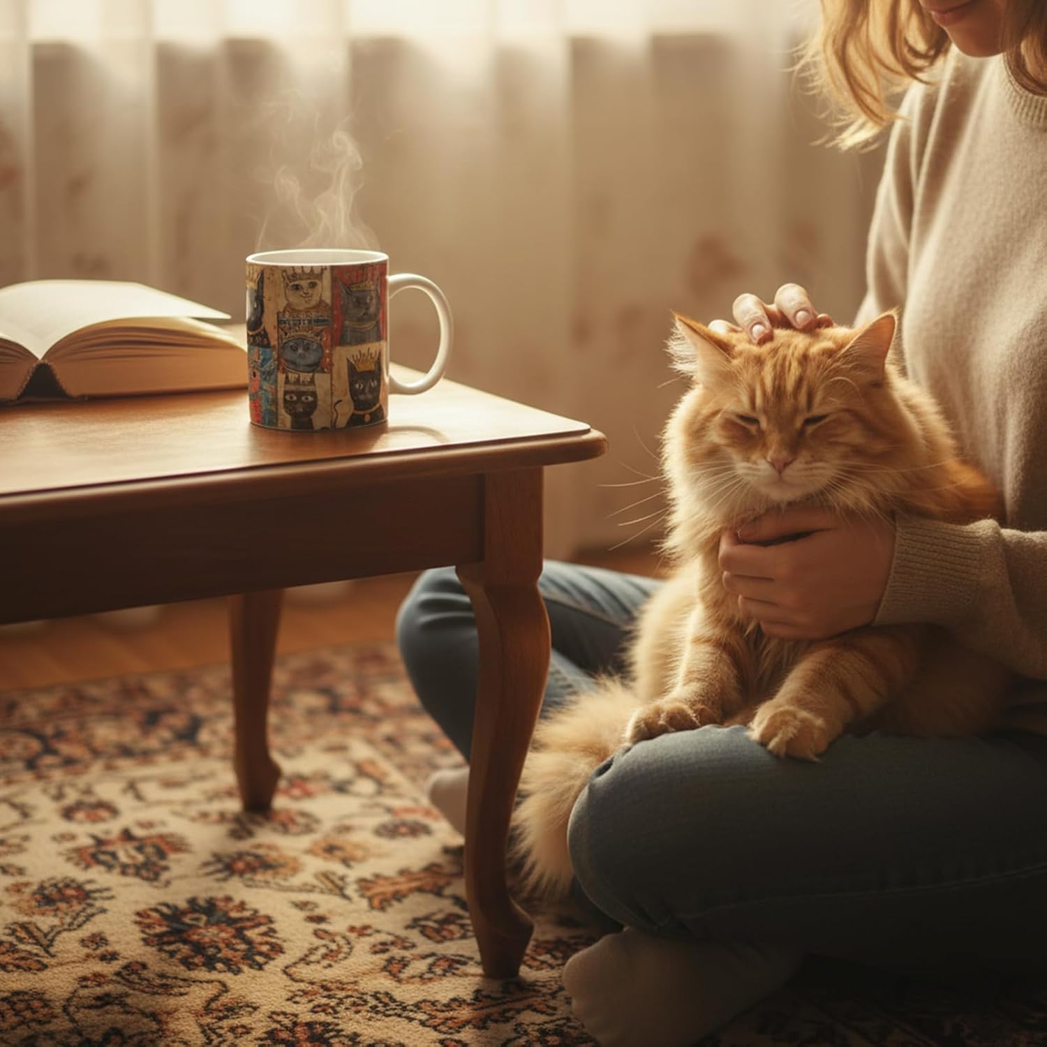 Medieval Crowned Cat Mug