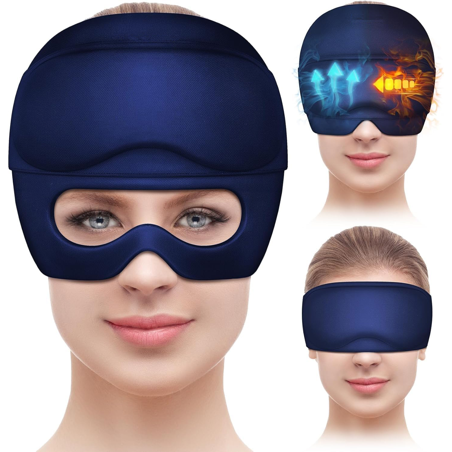 2‑in‑1 Migraine Relief Cap with Gel Eye Mask