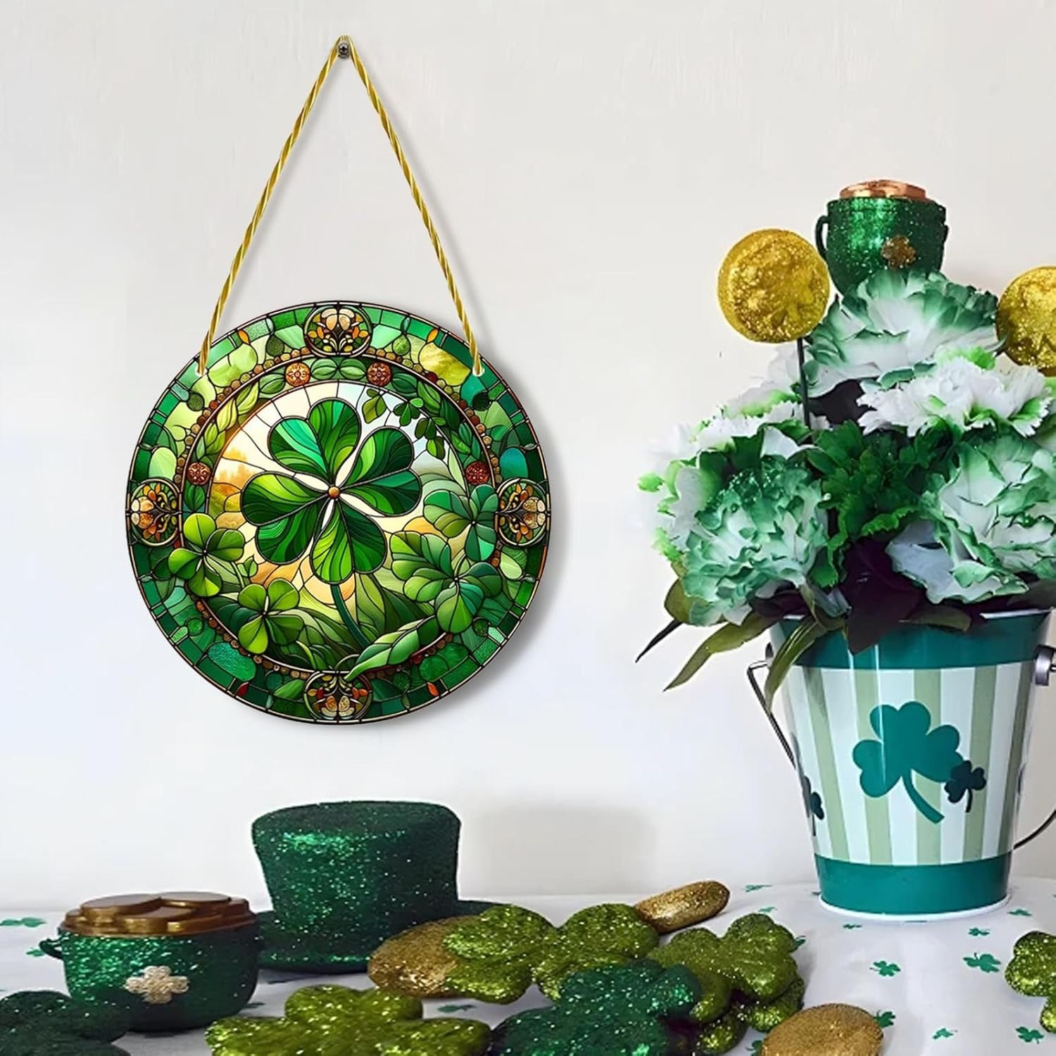 🍀Good Luck Clover Suncatcher - Represents Faith, Hope And Love