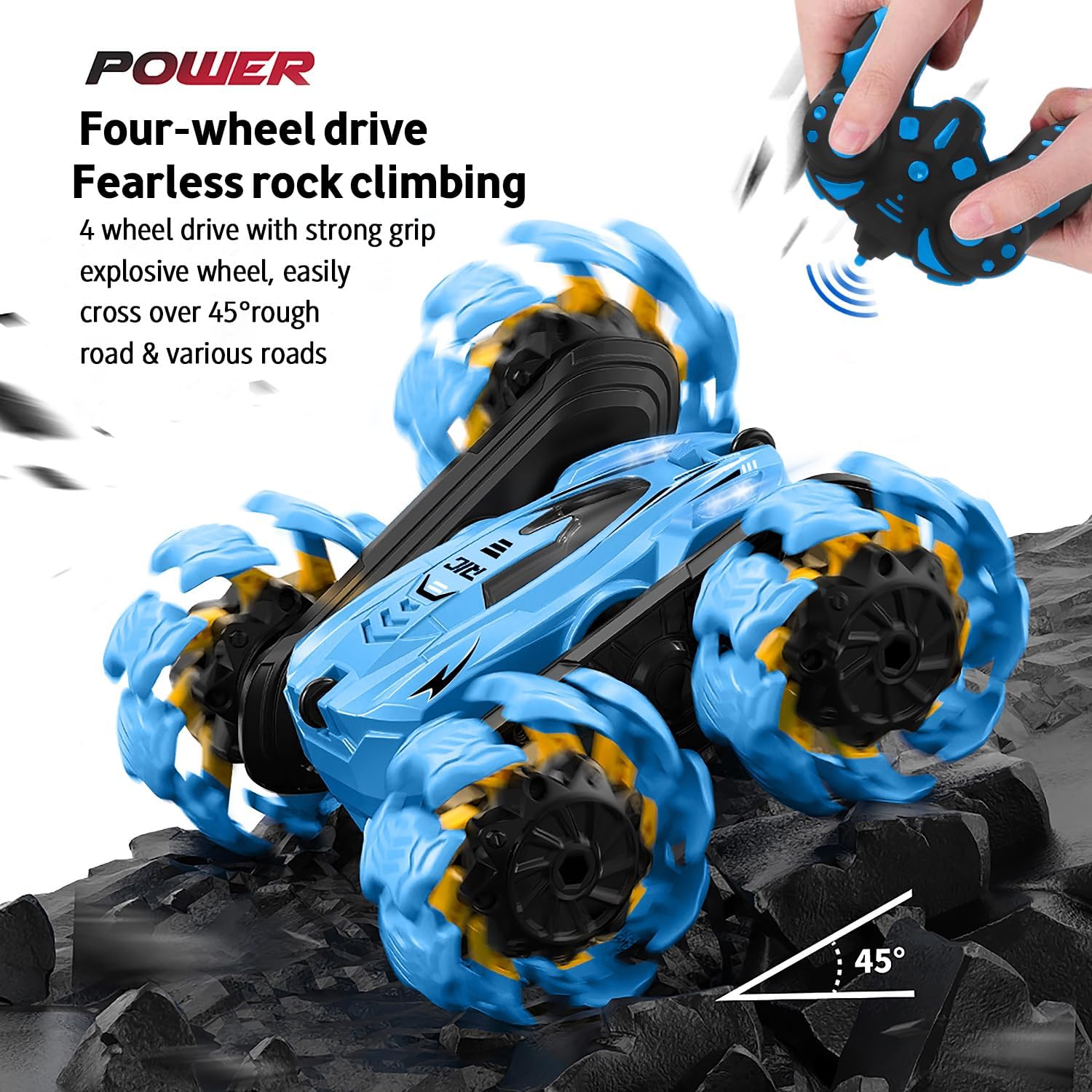 Gesture-Sensing Dual-Sided Explosive Wheel Four-Wheel Drive Remote Control Car