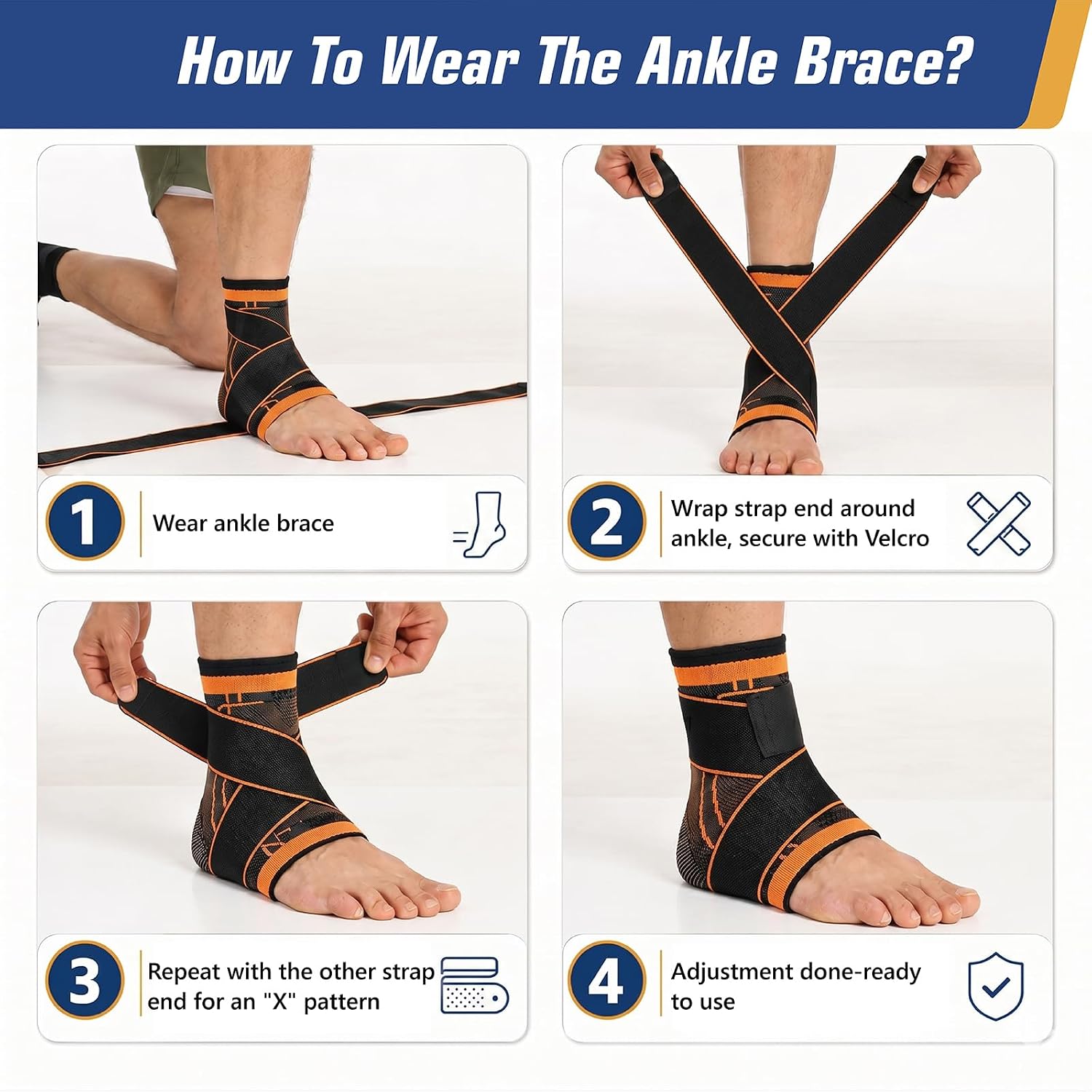 🦶 Adjustable Compression Ankle & Arch Support