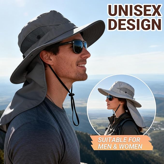 🌞Spring/Summer Fisherman's Hat Detachable Outdoor Sun-Protective Face Covering🏕️