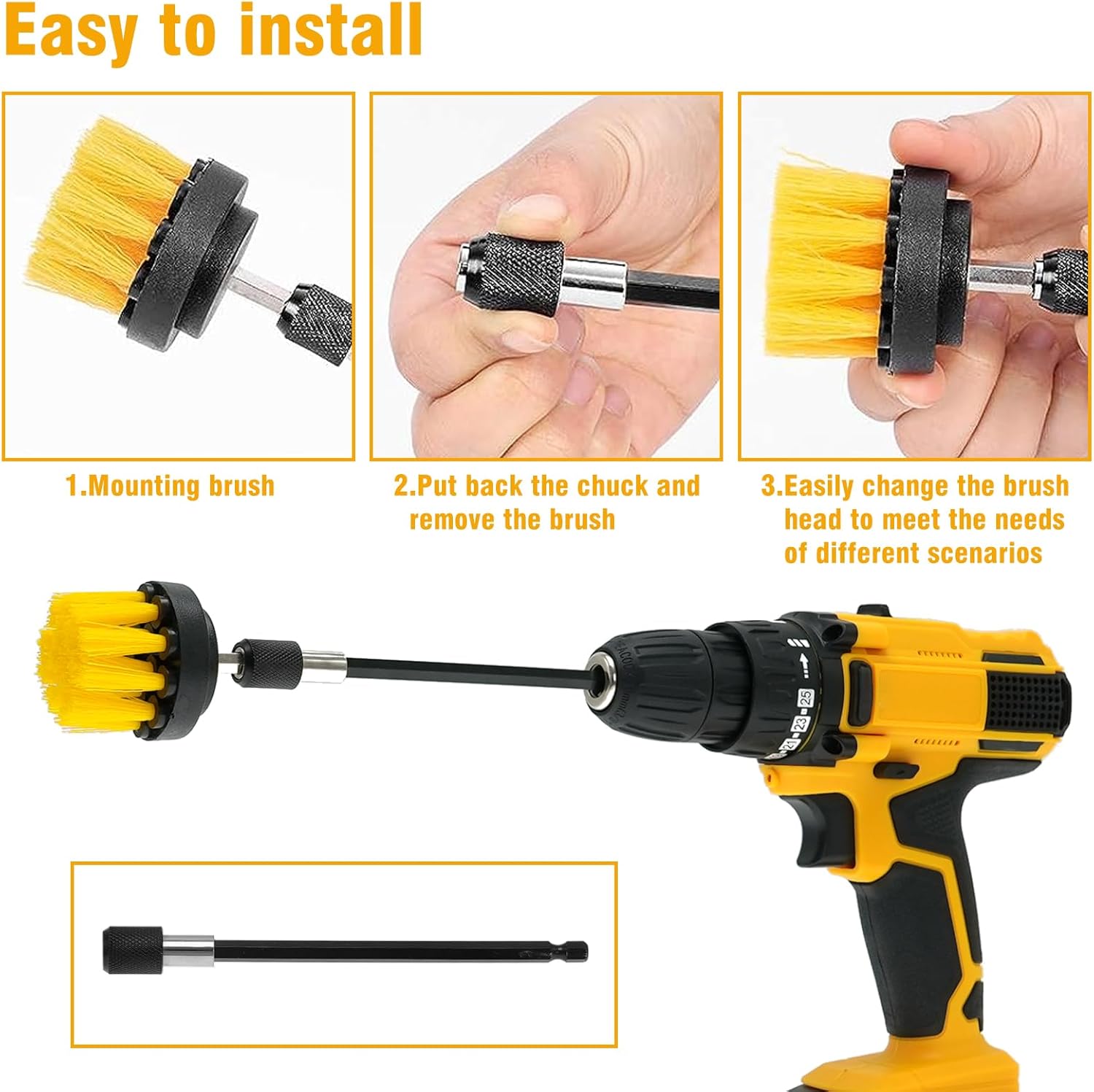 🔥HOT SALE 49% OFF🔥Multifunction Drill Brush Set