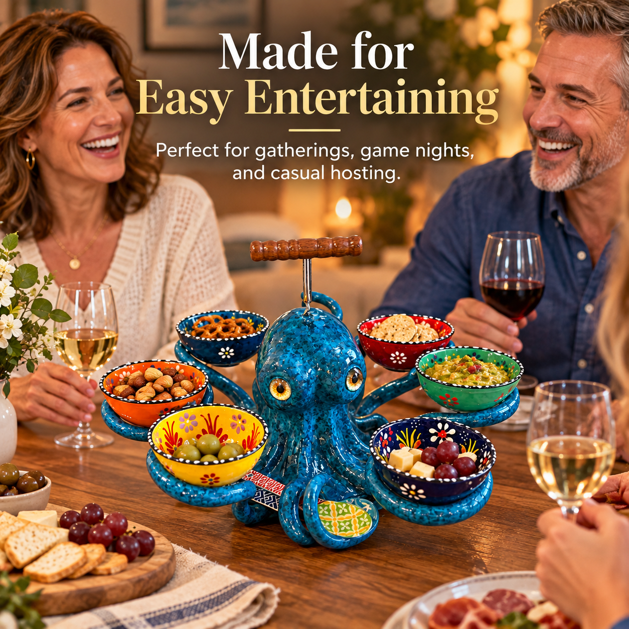Whimsical Octopus Snack Serving Tray