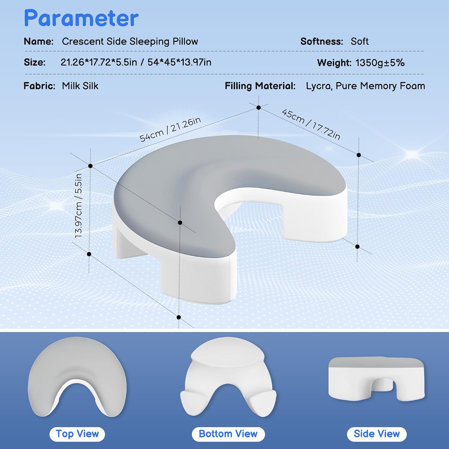 Side Sleeper Pillow with Arm Holes -arm Pillow Ergonomic for Cervical, Neck, Shoulder & Rotator Cuff Pain Relief
