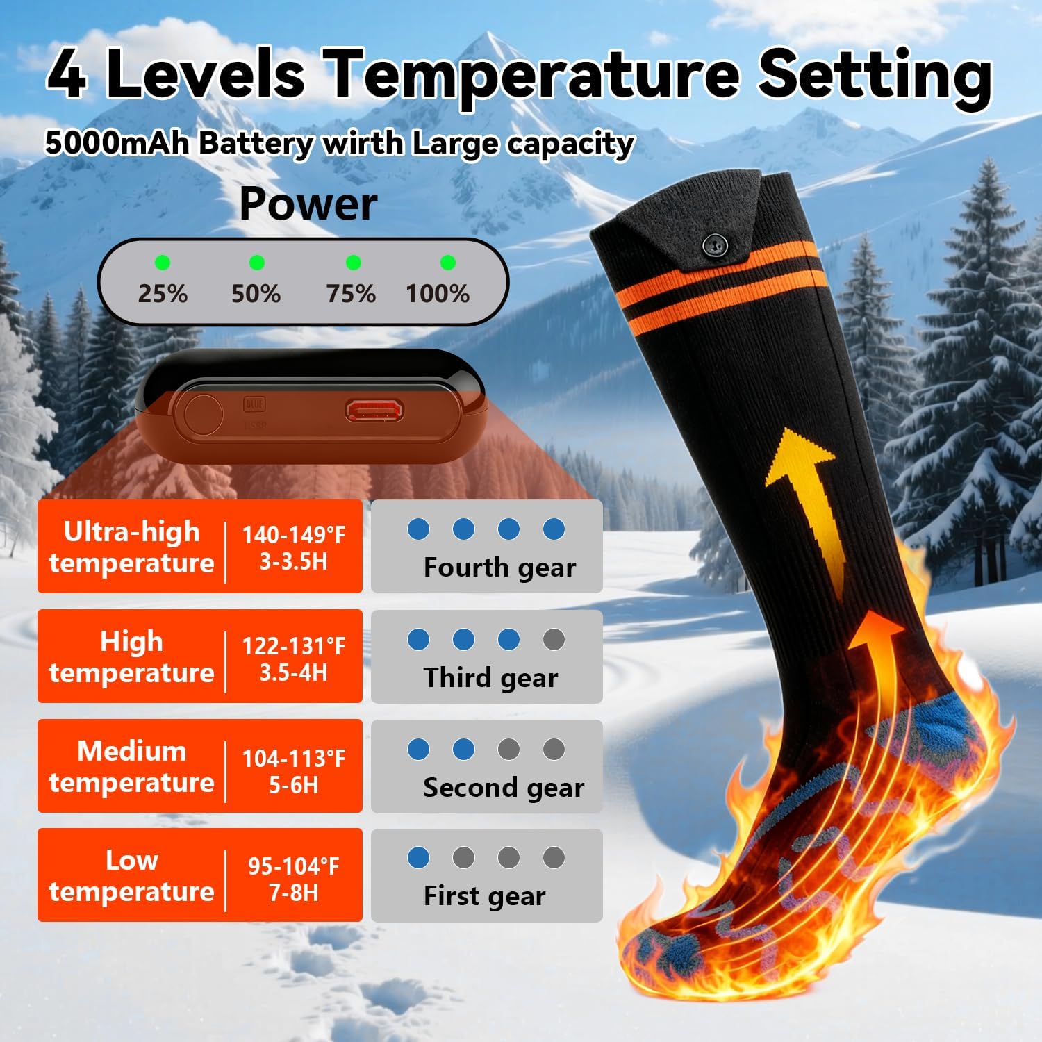 Smart Heated Socks