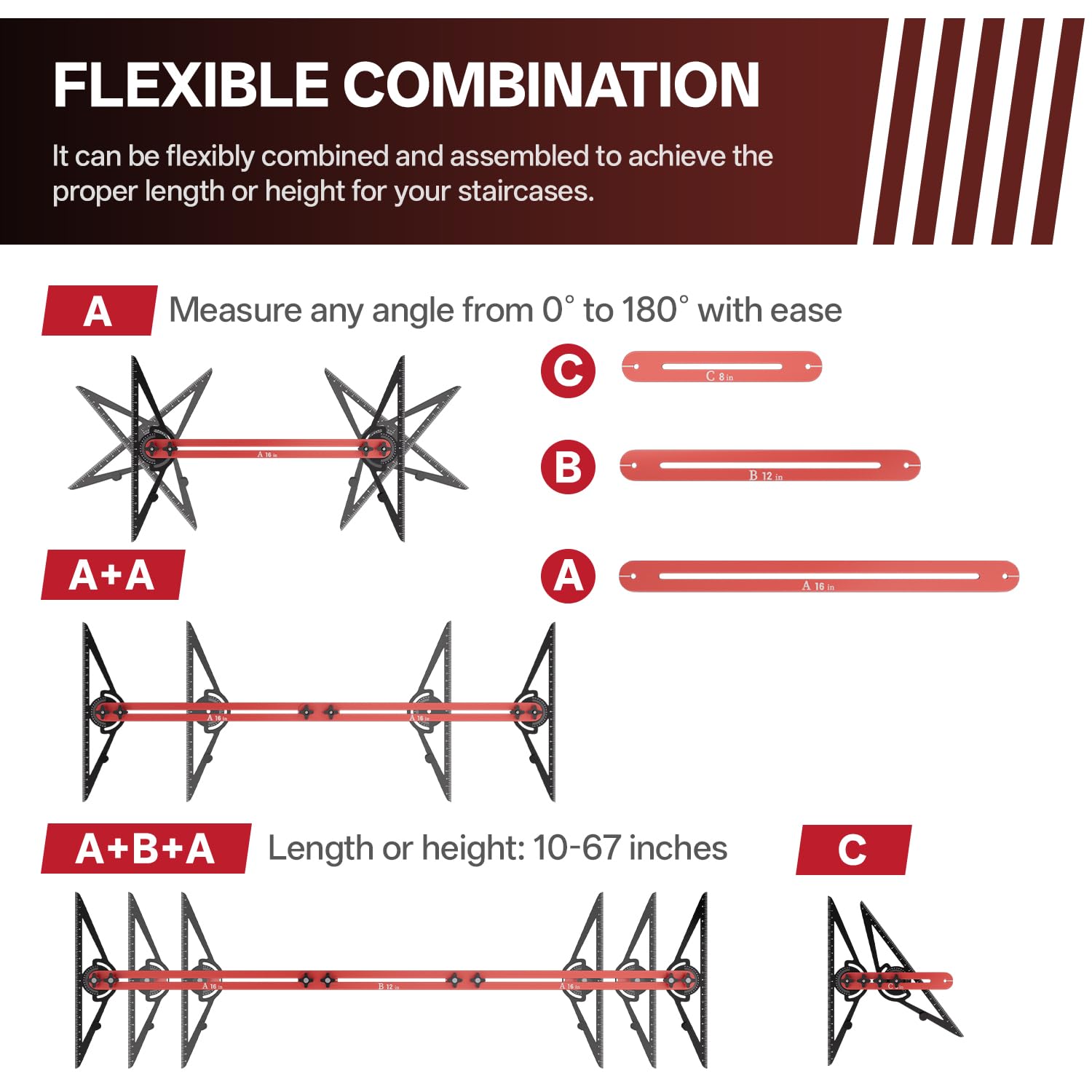 Adjustable Stair Tread Template Tool – Copy the Shape Before You Cut 🛠️
