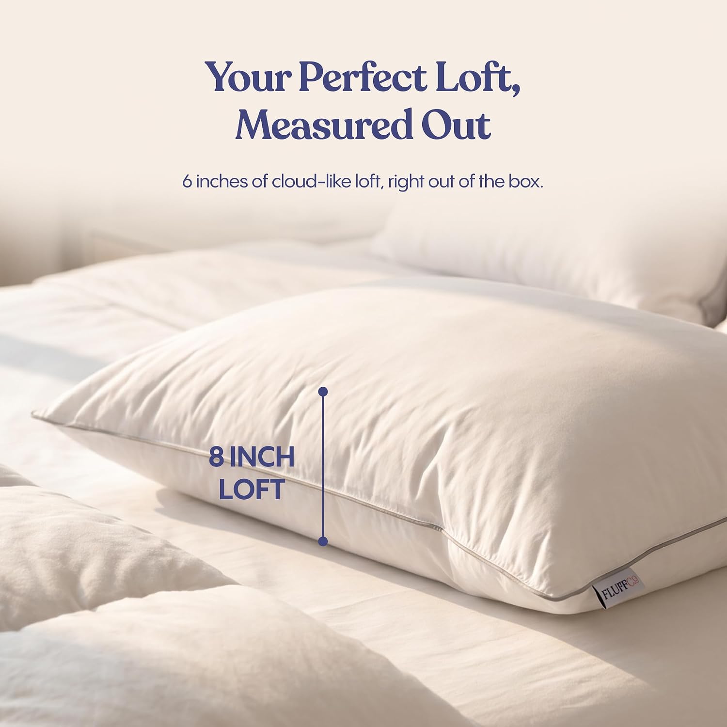Premium Soft Faux-Goose-Down Pillow （2 Pack）