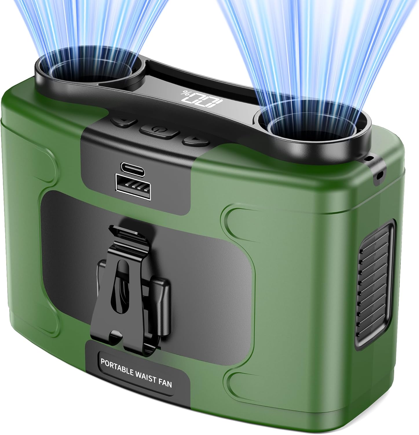 🌀 Portable Waist Fan – Powerful Cooling On the Go