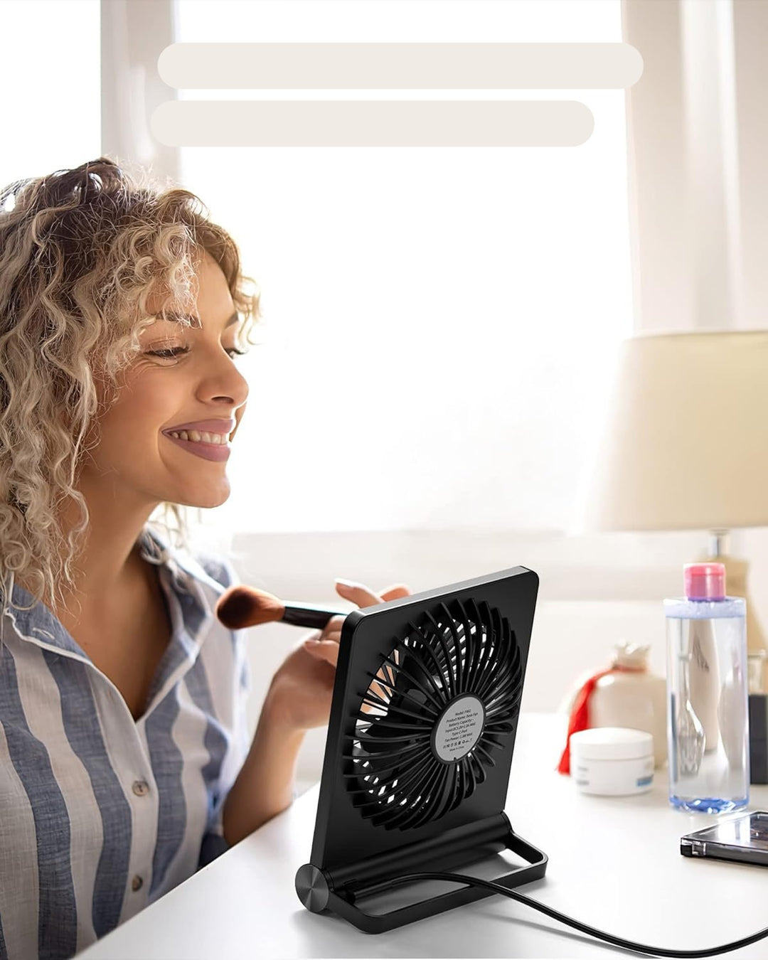 Ultra-Quiet Compact Table Fan
