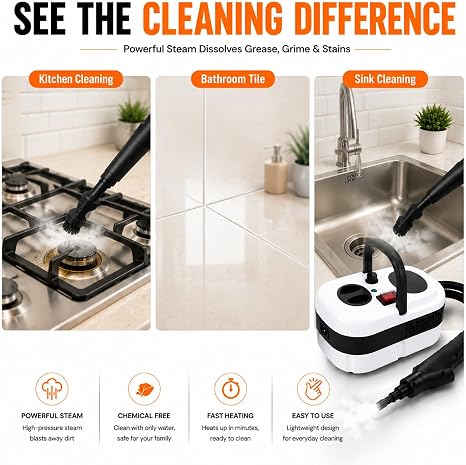 🔥 Portable High-Temperature Steam Cleaner