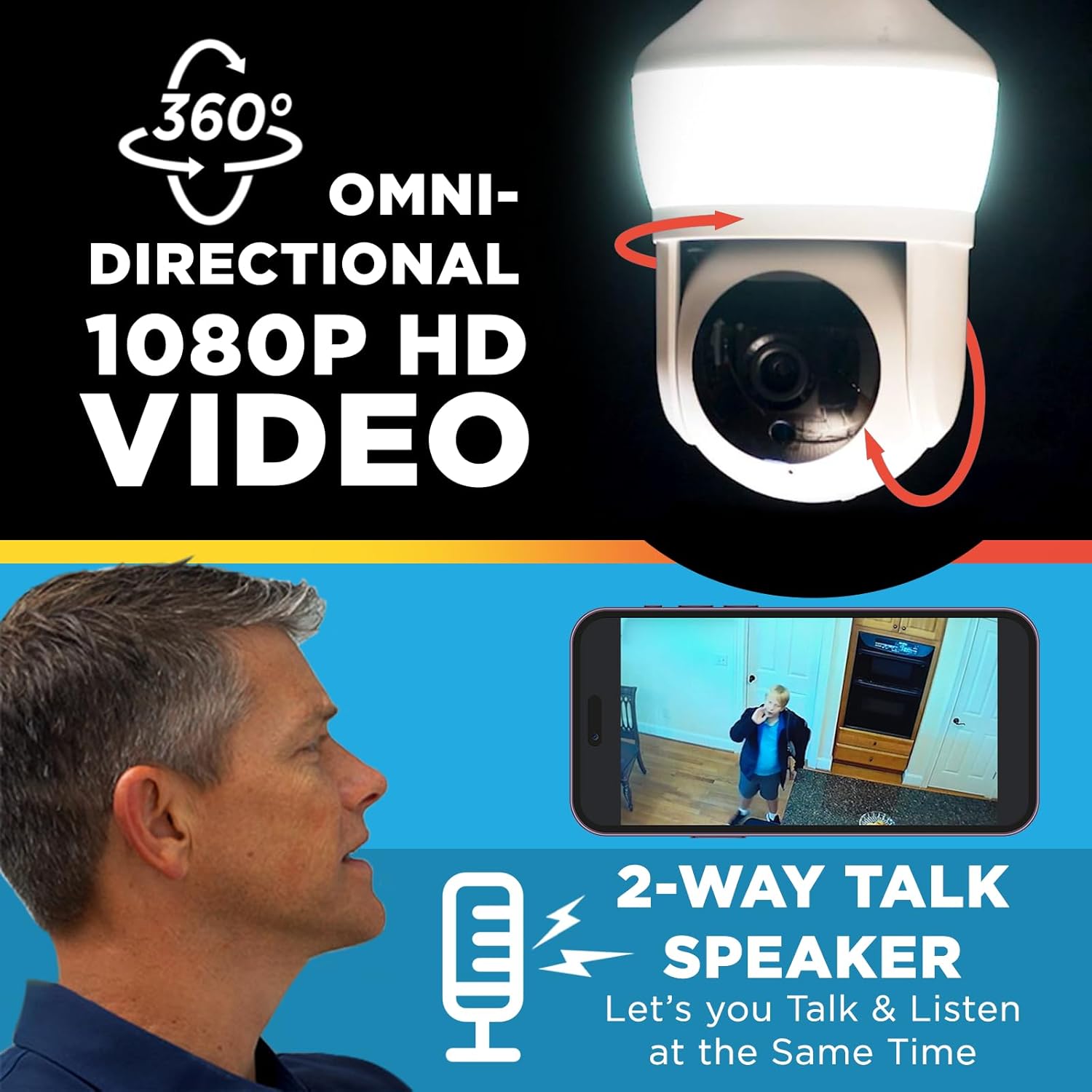 Punch-Free Smart Light Bulb Security Camera