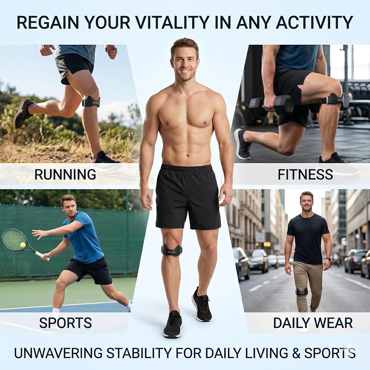 Adjustable Patellar Support Knee Strap