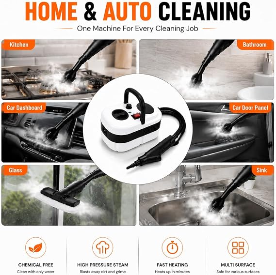 🔥 Portable High-Temperature Steam Cleaner