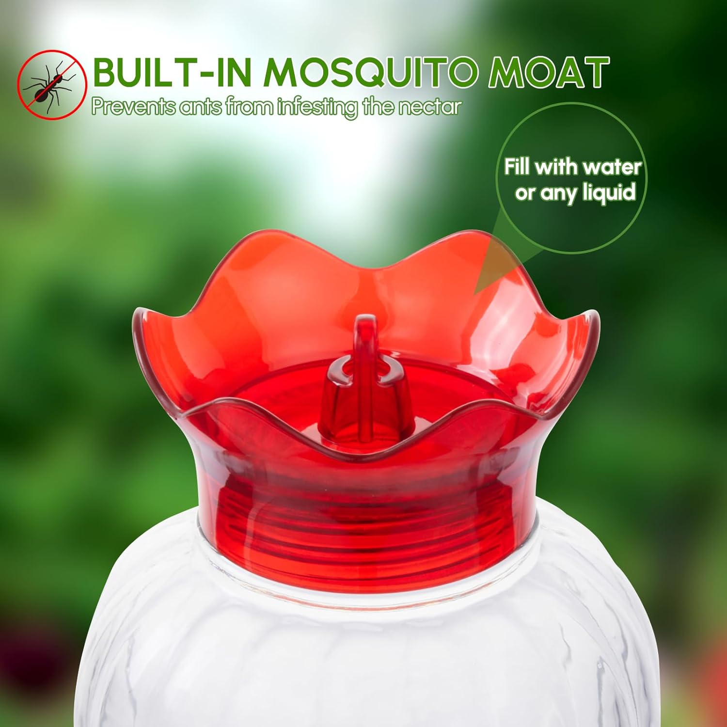 Insect Resistant Outdoor Hanging Hummingbird Feeder