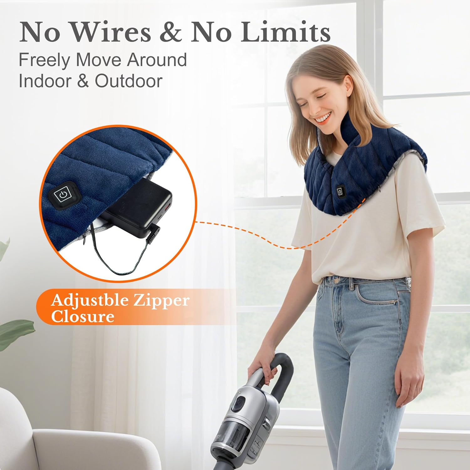 💥Limited Time 50% Off💥【Best Winter Gift】Portable Zipper Heated Neck and Shoulder Pad