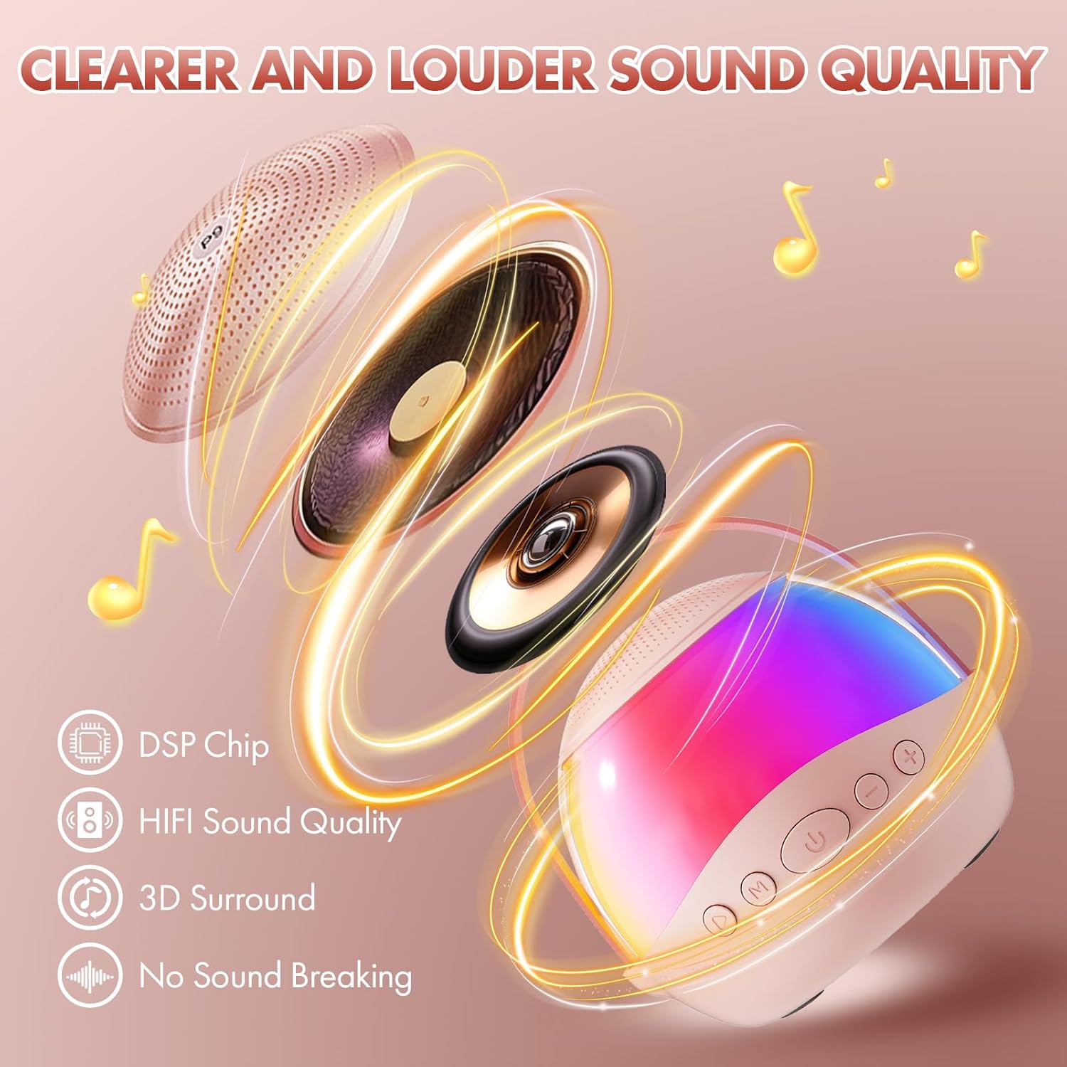 2-Mic Portable Karaoke Machine – Colorful Lights, Fun Voice Effects & Instant Family Entertainment