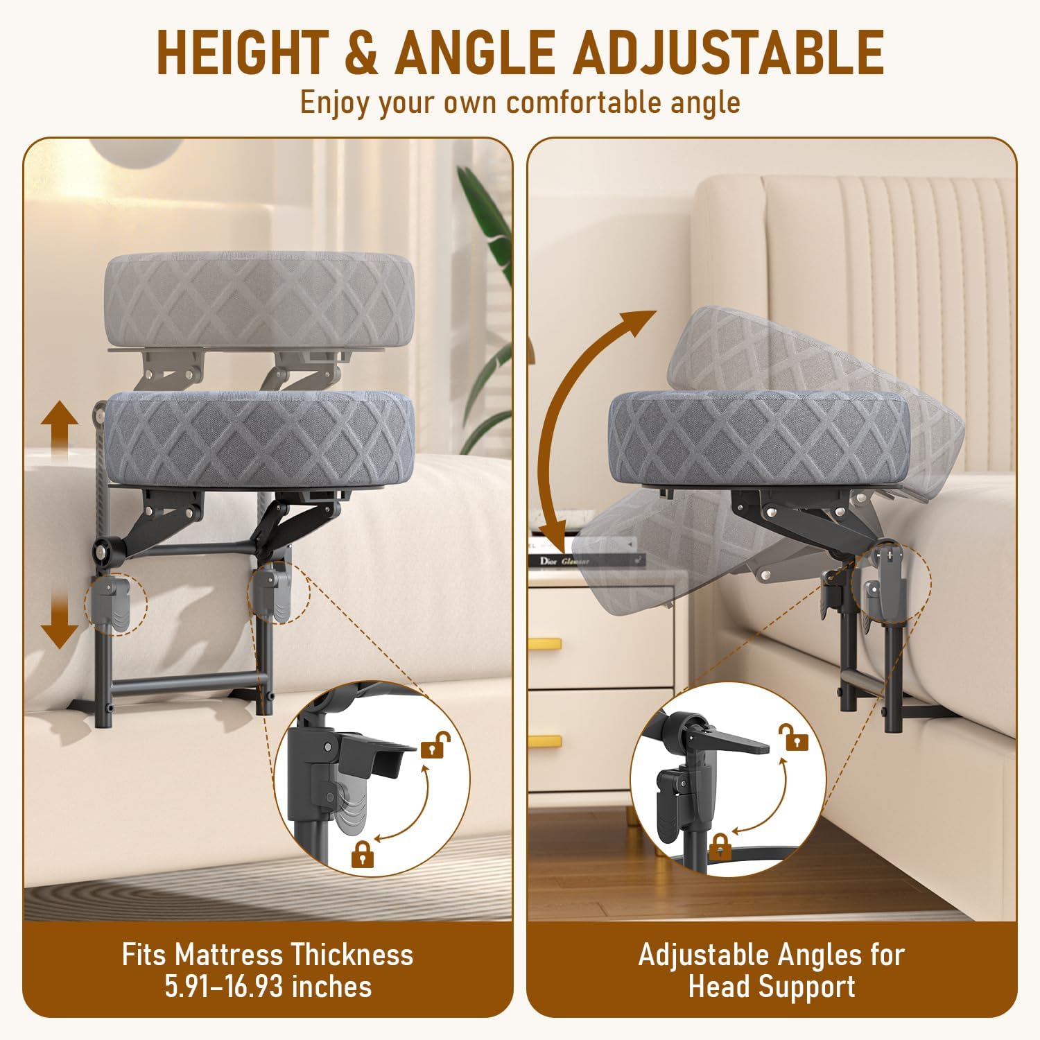 Adjustable Face-Down Massage Headrest