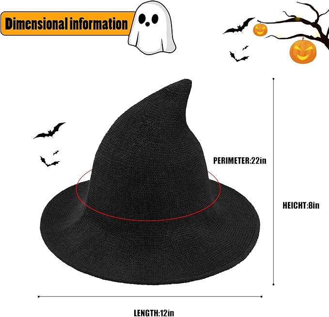 👻Halloween Witch Wool Hat for Women