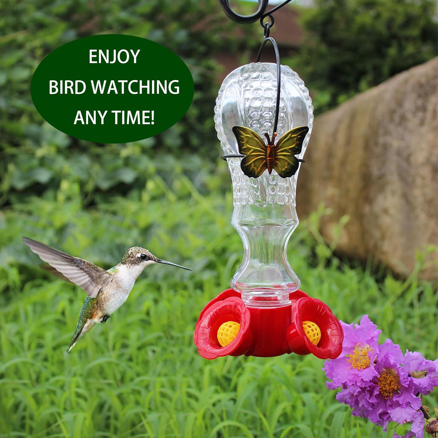 2025 Sweety Glass Hummingbird Feeder
