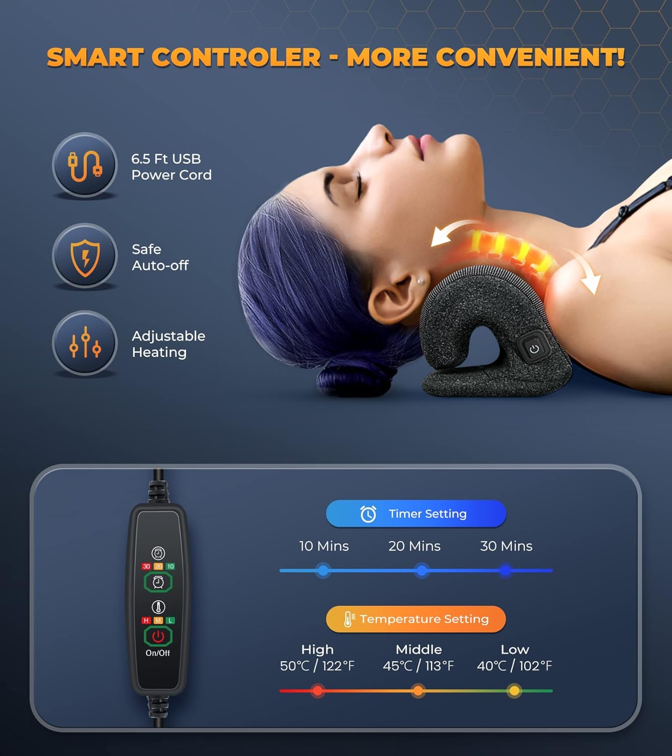 Pain Relief Neck Massager with Heat