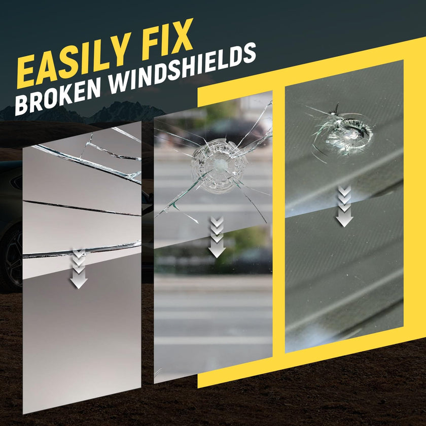 DIY Windshield Chip Repair Kit 2 Pack With UV Activated Resin
