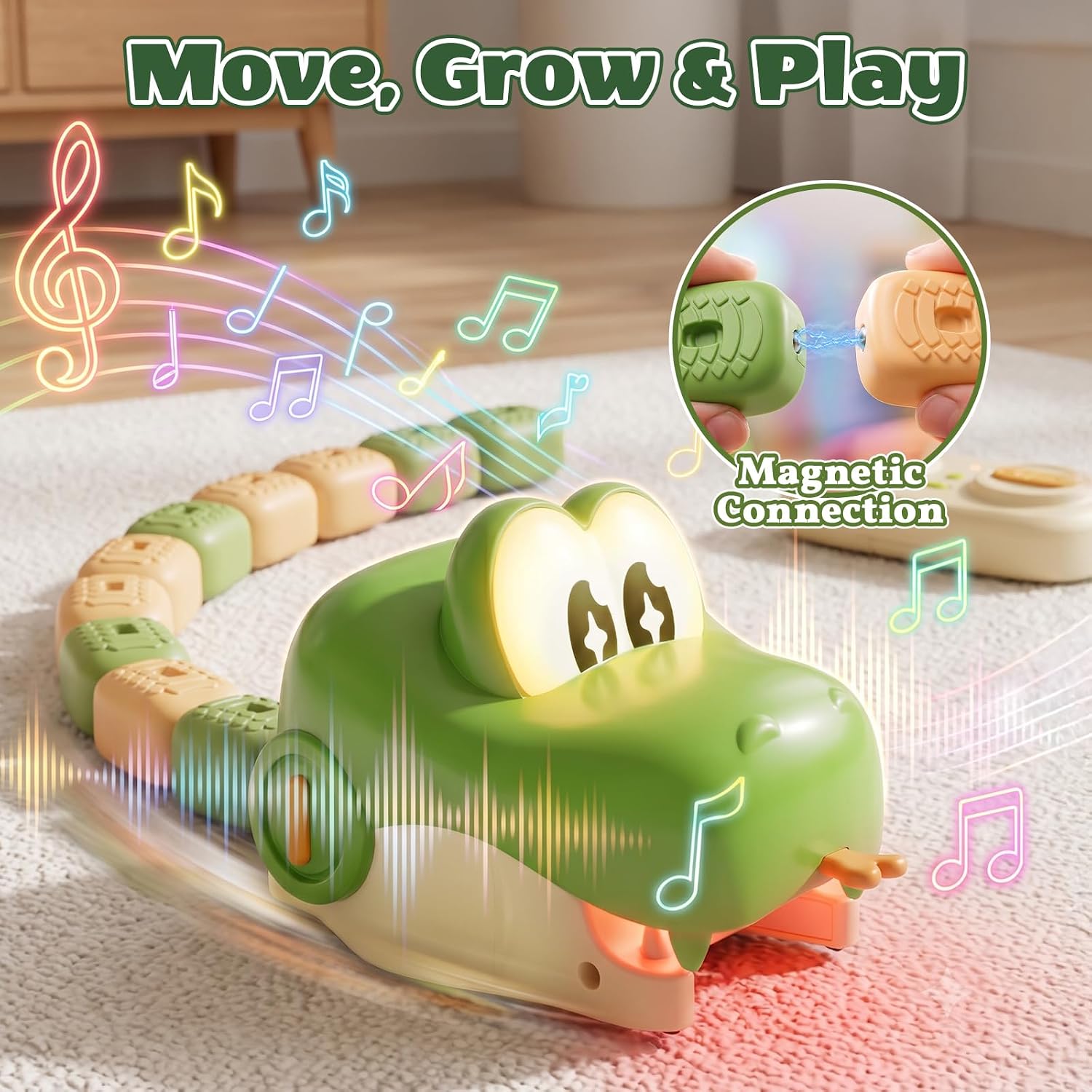 Magnetic Hungry Snake Game – Remote-Control Eat, Grow & Battle Set