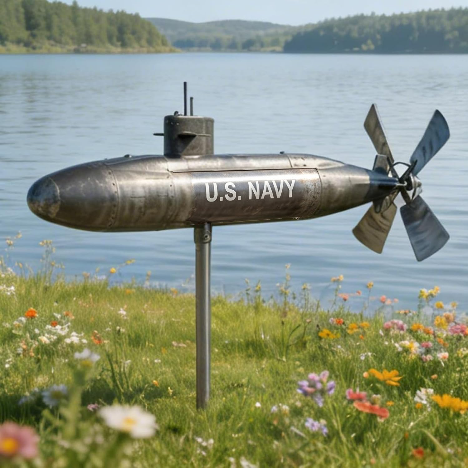 ⚓ Navy Submarine Wind Spinner