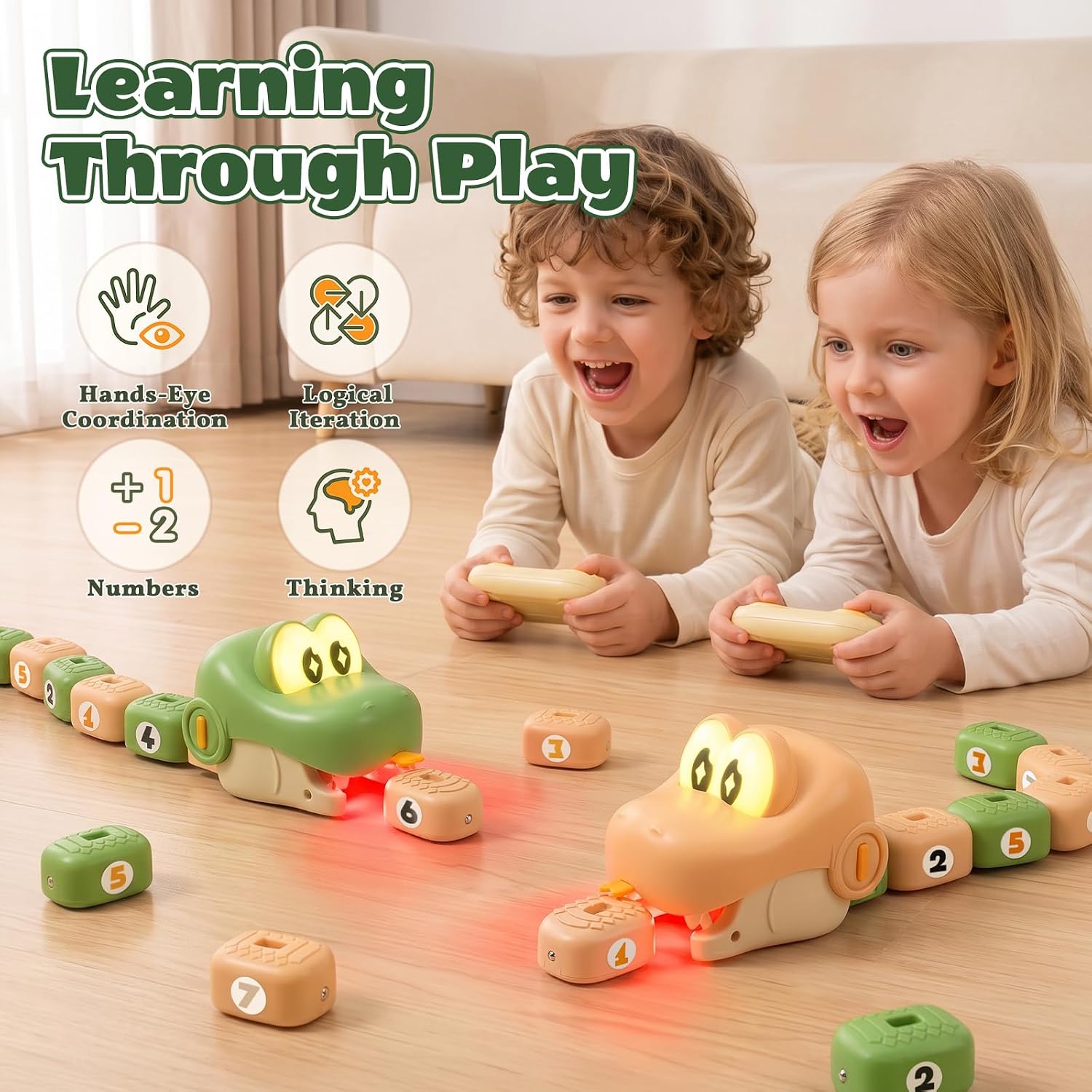 Magnetic Hungry Snake Game – Remote-Control Eat, Grow & Battle Set