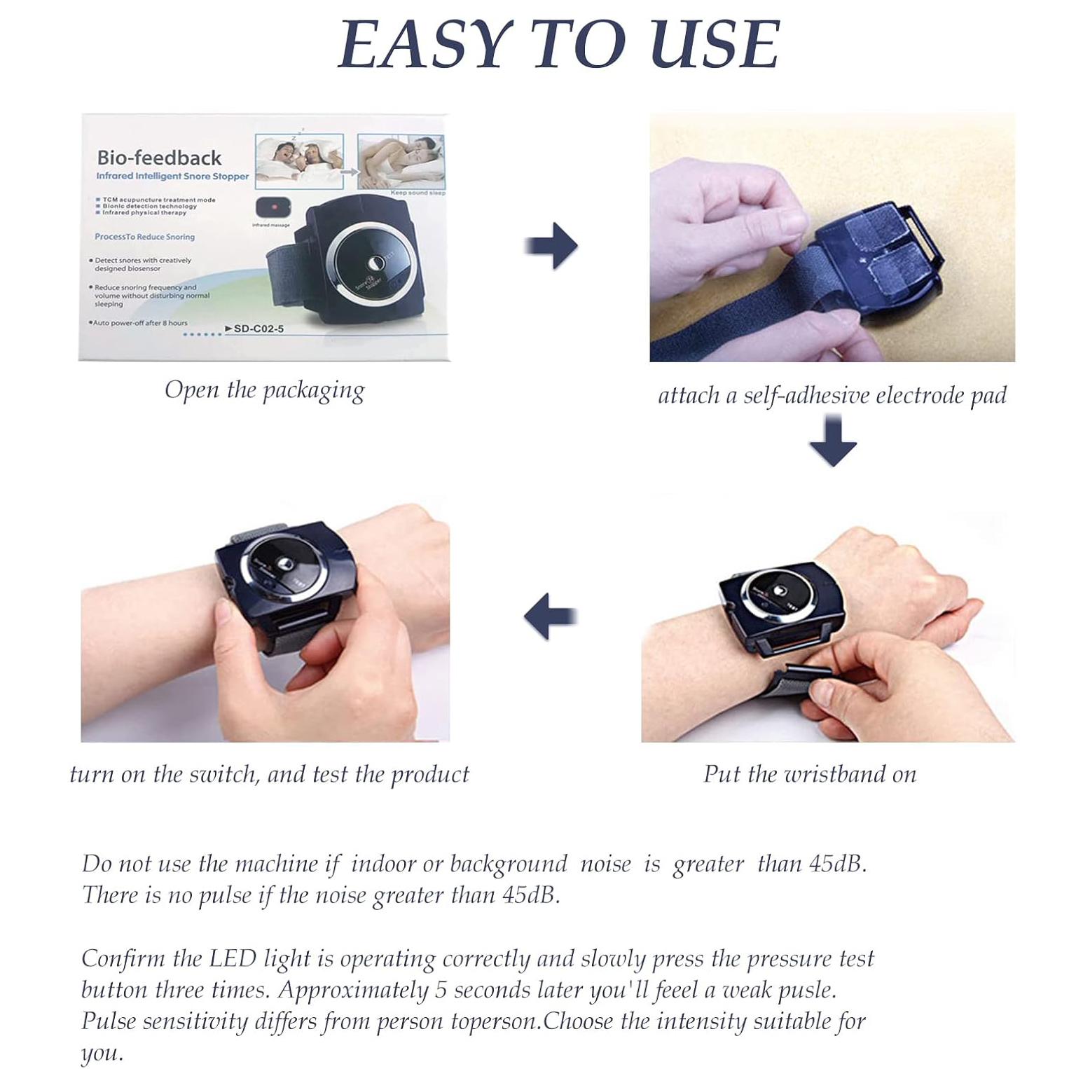 Stop Snoring Wristband Anti-snoring watch