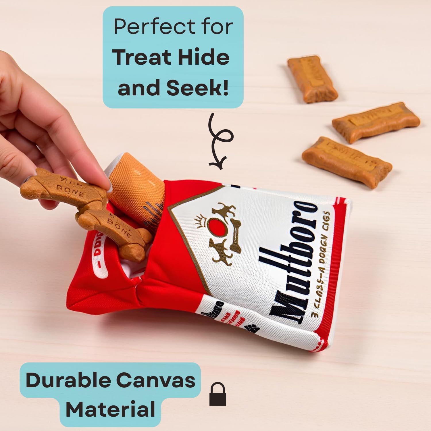 Funny Interactive Giggle Sound Plush Cigarette Dog Toy