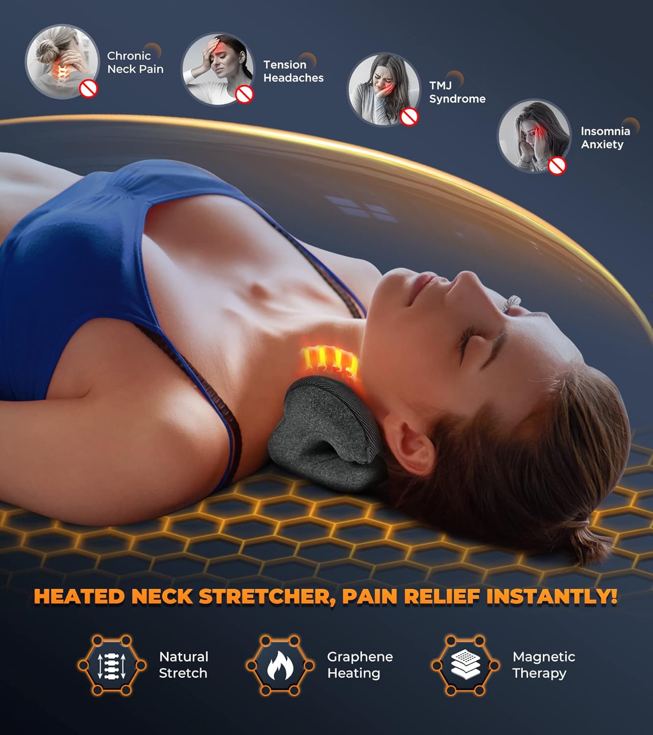 Pain Relief Neck Massager with Heat