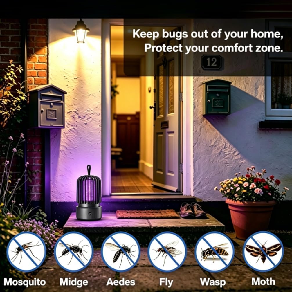 Portable 2-in-1 UV Bug Zapper & Night Light