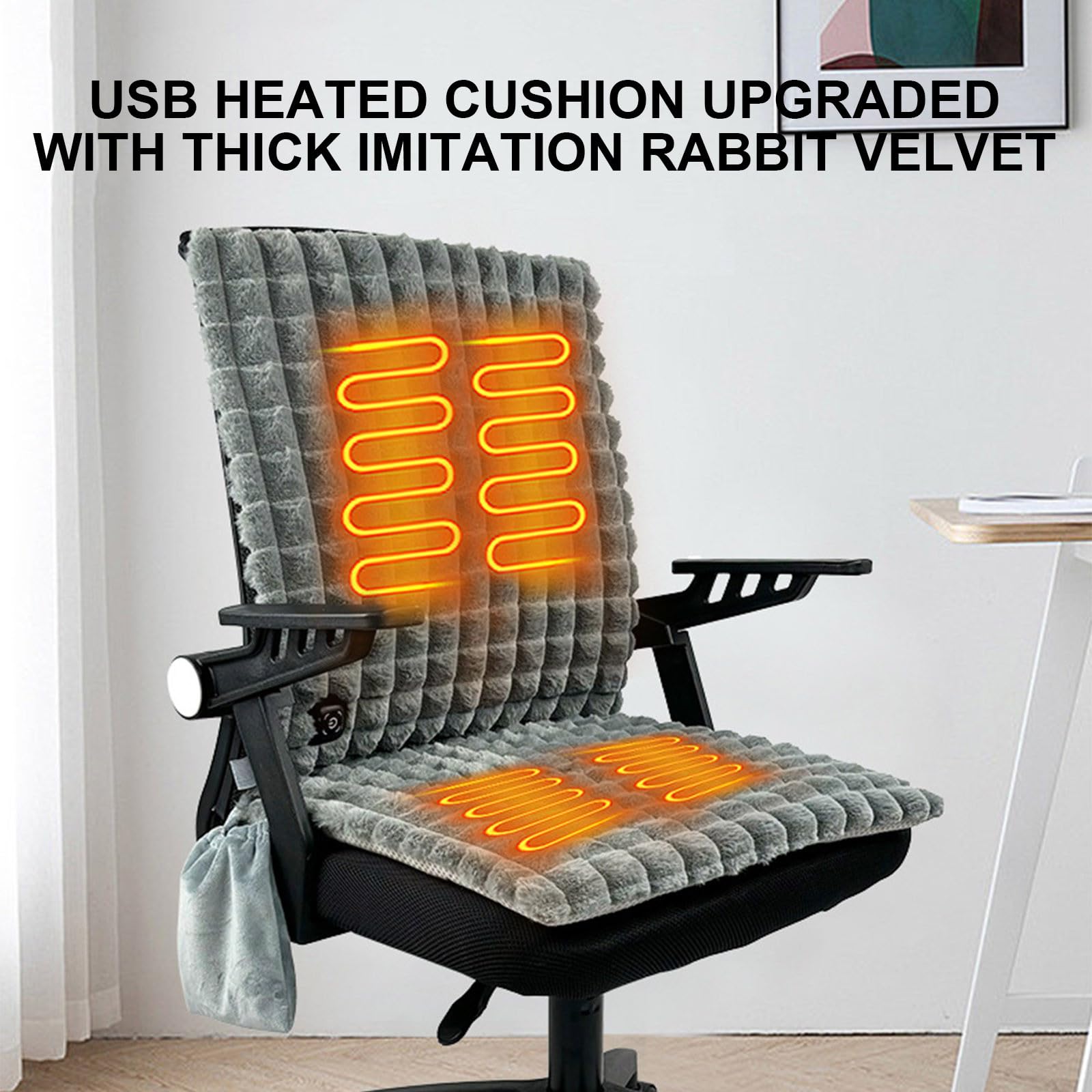 Rechargeable Heating Pad for Office Chair Car Seat