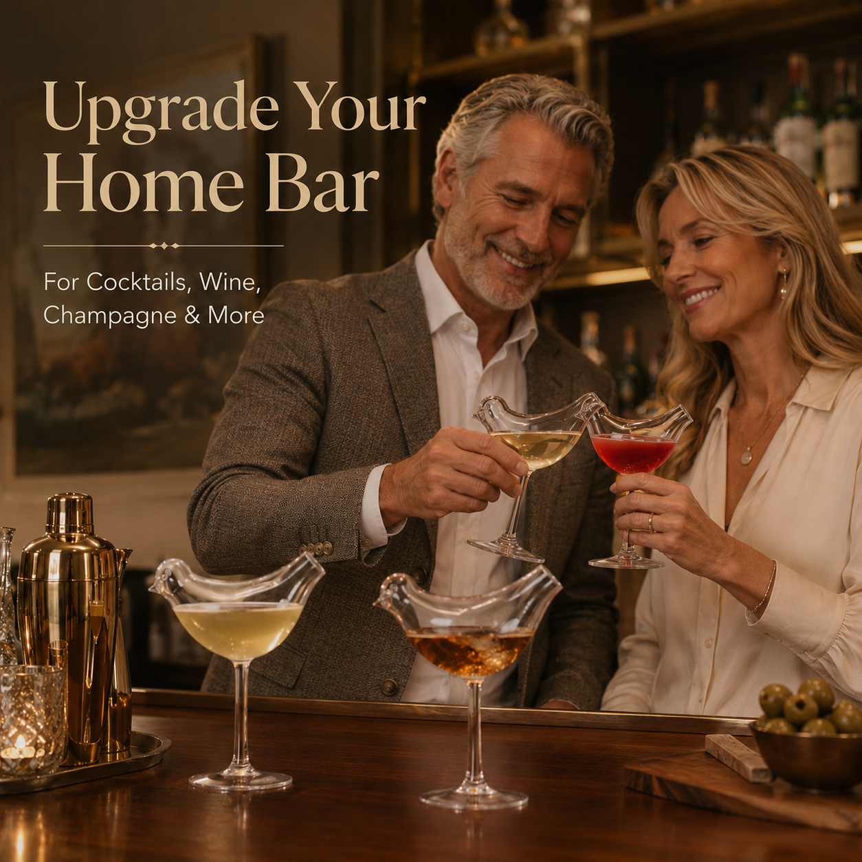Bird-Shaped Crystal Cocktail Glasses – Make Every Drink a Conversation Piece