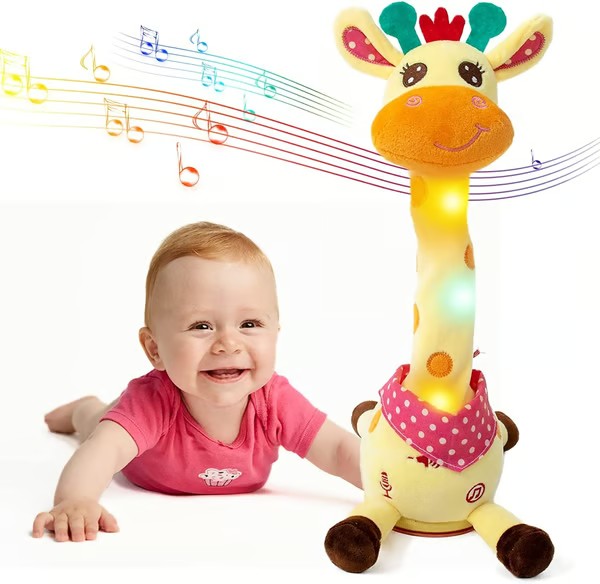 🎉 Best-Selling Musical Giraffe Toy – Sings, Dances & Repeats What You Say! 🦒🎵🗣️
